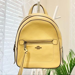 COACH Andi Backpack in Pebble Leather (Sunflower)